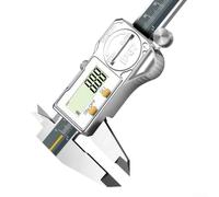 IP67 Digital Caliper 6 Inch with LED Display, Stainless Steel Electronic Vernier Calipers for Inside Outside Depth Step Measurement, 0-150mm Range, ±0.001"