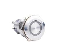 IP67 Flat head19/22/25MM Stainless Steel Push Button Switch LED light Red Green Blue Yellow White IDGTTLDF(25MM,RED LED_3V)