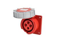 IP67 Industrial Plug and Socket Electrical Connector 3PIN 4PIN 5PIN 16A/32A Waterproof Panel Surface(Panel Socket 4P16A)
