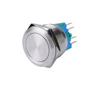 IP67 Momentary Switch 12V Metal Push Button Switch Flat Head IDGTTLDF(Momentary)