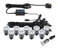 Ip67 Outdoor Decking Plinth Lights 10X 25mm Colour Changing Daylight Blue Lamp