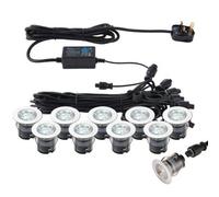 Ip67 Outdoor Decking Plinth Lights 10X 35mm Colour Changing Daylight Blue Lamp