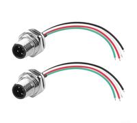 IP67 Waterproof Aviation Connector 3 Pin Circular Socket Male Female for Sensor Signal Power Transmission Industrial Automation 30cm(4PIN)