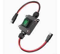 IP67 Waterproof Cable Switch DC12V 25A DPST(Green)