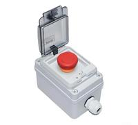 IP67 Waterproof Rotary Switch Enclosure for Industrial Automation and Machinery Control Panels - ABS Safety Shutdown Box with Screw Wiring, 12.5 x 8.1 x 10.2 cm, White(D)