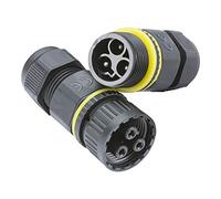 IP68 16A Underwater Weatherproof Waterproof Inline 2 3 Way Cable Connector Junction Box Pool Pond Wiring Connection Outdoor Plug Socket Electrical Enclosure (Plug and Socket Connector)