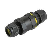 IP68 16A Underwater Weatherproof Waterproof Inline 2 3 Way Cable Connector Junction Box Pool Pond Wiring Connection Outdoor Rain Safe Plug Socket Terminal Electrical Enclosure (Inline Connector)