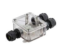 IP68 16A Underwater Weatherproof Waterproof Inline 2 3 Way Cable Connector Junction Box Pool Pond Wiring Connection Outdoor Rain Safe Plug Socket Terminal Electrical Enclosure (Connector Box)