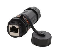 IP68 Cat6A Panel Mount RJ45 Ethernet Socket to RJ45 Coupler Joiner Waterproof