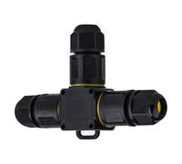 IP68 Junction Box Waterproof 3 Way 3 Pin Electrical Cable Protector Box Connector External Sleeve Coupler Outdoor External Cord Boxes M20 for 4-8mm Wire Range