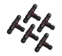 IP68 Outdoor Cable Connector 5 Pack 3 Core T-Junction Box Weatherproof for Street Lights - 400V 16A