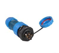 IP68 Waterproof Aviation Connector 4 Pin Solder-Free Cable Coupler with Rear Nut Socket for New Energy Industrial Wiring Blue