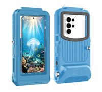 IP68 Waterproof Diving Phone Case for Samsung Galaxy S24/S25/S26, Blue Gray | 50 FT Underwater Housing for 5.4-6.9 Inch, Shockproof with Anti-Lost Lanyard, for Snorkeling Scuba Diving Photo