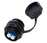 IP68 Waterproof Fiber Coupler Adapter Panel Mount Connector with Dustproof Cover for Outdoor Data Center Use Score Fiber Visual Link