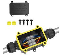 IP68 Waterproof Junction Box 2-Way Line Outdoor Waterproof Electrical Cable Connectors Boxes Line M25 Cable Wire Connector Electrical Junction Boxes for 4-12MM Diameter Cable