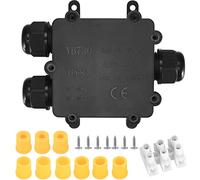 IP68 Waterproof Junction Box, 3-Way Outdoor Electrical Connectors, Plastic External Sleeve Protection Box, Cable Wire Connector PA9 for 3-8mm & 9-14m Waterproof Electrical Junction Boxes