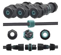 IP68 Waterproof Junction Box, CESFONJER Waterproof Cable Connectors, Outdoor Cable Connector for 2 or 3 Pole Cables, Cable Connector Sleeve Coupler for Cables Ø 4-8 mm (3pcs)