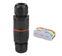 IP68 Waterproof Junction Box Nylon housing 2 Pin or 3 Pin Junction Box Outdoor Lamp Electrical Cable Connector Water Depth 4 Meters for Power Supply, Network, Lighting(#2)