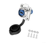 IP68 Waterproof Panel Mount Socket, 5A Type-C Female Port With Rear Nut Locking, Alloy And PBT Build, Professional Connector For Outdoor Industrial Data Cable Applications(4)