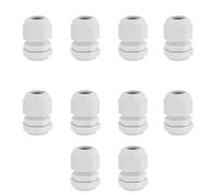IP68 Waterproof PG 13.5/19 Adjustable 3-15mm Wire Cable Connectors Electrical Conduit Plastic Stuffing (Pg 13.5 Gland Cable Connector - 10 PACK)