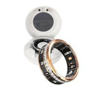 Ip68 Waterproof Smart Ring Healthy Sleep Heart Rate Blood Oxygen Tracker with Wireless Charging Box Free App(Gold,10#)