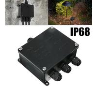 IP68 Weatherproof Junction Box 4 Way Electrical Cable Connector Outdoor Wire Housing External Connection Box for Garden Light Installations