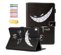 iPad 10.2 2019 Case with Pencil Holder, UUcovers Stand Premium PU Leather Cover Magnetic Smart Shell with Card Slots [Auto Wake/Sleep] for Apple iPad 7th Generation 10.2" Tablet, Don't Touch Me Teeth