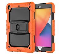 iPad 10.2 2019/iPad 8 10.2 2020 with Support, Durable, Hybrid, Shockproof, Resistant, Silicone Protective Case for Three Layer Tablets for Kids (Black)