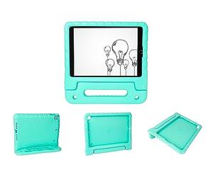 iPad 10.2'' (9th Gen) Tablet Case, Tablet Cases, Tablet Covers with Kickstand and Pencil/Pencil Holder - Tough and Shockproof - Ideal for Kids, School and Teaching - Aqua