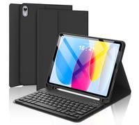iPad 10th Generation Case with Keyboard, Magnetic Wireless Detachable Keyboard, Thin & Light, Smart Folio Cover with Pencil Holder for iPad 10th Generation 2022 10.9 inch, Auto Sleep/Wake, Black