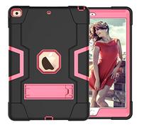 iPad 11 inch (2018/2020/2021/) iPad Air4 10.9 (2020)/iPad Air5 10.9 (2022 production case with kickstand, durable heavy shock absorber, hard hybrid three-layer protective cover. Black + Kosenered