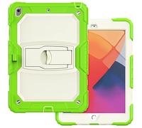 iPad 6/Air2 Case with Support, Durable, Hybrid, Shockproof, Resistant, Three Layers Silicone Protective Case for Kids Tablet (Green Jade)