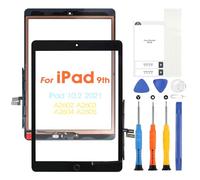 iPad 9 2021 9th Generation Touchscreen Digitizer Touch Screen for iPad 10.2 2021 A2602 A2603 A2604 A2605 Front Touch Screen with Home Button, Includes Repair Tools (Black)