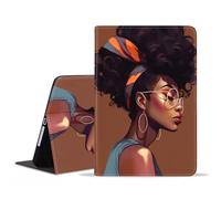 iPad 9.7 2018/2017 Case, iPad Air 2, iPad Air, Pro 9.7 Case, Protective Leather Case, Adjustable Stand Auto Wake/Sleep Smart Case for iPad 6th/5th Generation, African American Girl