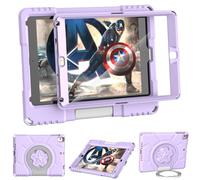iPad 9.7 Case for Kids - 6th/5th Generation 2018/2017, TrendGate Lightweight Shockproof Protective Case with Built-in Screen Protector and Grip Stand for iPad Air/Air 2/Pro 9.7 - Light Purple