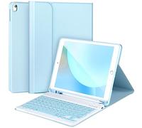 iPad 9/8/7th Generation 10.2" Keyboard Case with iPad 10.2 Keyboard with Detachable Bluetooth Keyboard for iPad 10.2, iPad 9th Generation Keyboard Case with Pencil Holder, Blue