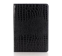 iPad 9th 8th 7th Gen 10.2 inch Case for Women, iPad Air-3/iPad Pro-2 10.5 inch Case, DMaos Crocodile Synthetic Leather Stand Folio Smart Cover - Black