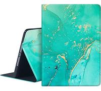 iPad 9th Generation Case,iPad 8th Generation Case,ipad 7th Generation case,ipad 10.2 Case 2021/2020/2019, PU Leather Adjustable Stand Cover with Auto Wake/Sleep, Green Marble