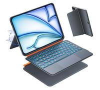 iPad Air 11 inch Case with Keyboard (M3 M2 2025 2024),Pro 11,iPad A16 11th/10th,Flex Magnetic Detachable Keyboard with Trackpad,Backlit Keys,Adjustable Stand,Slim for Air 5th/4th Gen 10.9 inch (Gray)