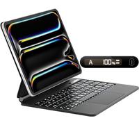 iPad Air 13 Inch Keyboard: iPad Air 13 Inch Case Keyboard, iPad Pro 12.9 Case with Key Board for 3/4/5/6th Gen | Floating Cantilever Stand, Multi-Touch Trackpad MultiColor Backlit iPad Magic Key Board