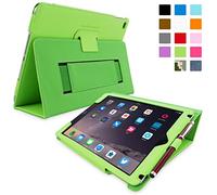 iPad Air 2 Case, Snugg - Green Leather Smart Case Cover Apple iPad Air 2 Protective Flip Stand Cover with Auto Wake/Sleep