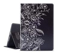ipad Air Case, ipad Air 2 Case, ipad 9.7 inch 5th / 6th Generation Case 2017 2018, Vimorco Premium Leather Folio Cover with Adjustable Stand, Auto Wake/Sleep, Whispers of Flowers