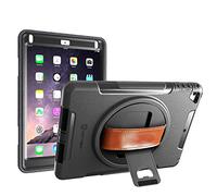iPad Air Case, New Trent Gladius Air iPad Case for iPad Air and iPad Air 2 360 Degree Rotatable [Rugged: Shock Proof] with Built-in Stand, Screen Protector, and Leather Hand Strap