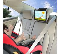 iPad Car Mount TFY Universal Car Headrest Mount Holder with Silicon Holding Net compatible with Both 4.5-6 Inch Phones and 7-10.5 Inch Tablets