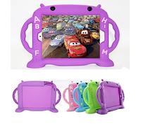 iPad Case for Kids, New iPad 2017 / iPad Pro/iPad Air 1 2 / iPad 5 6 Cute Case 9.7 Inch Universal Shockproof Silicone Protective Cover with Self Stand [BPA Free][Side Handles] (Purple)
