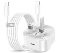 iPad Charger and Plug, 20W iPad Plug USB C Fast ipad Charger plug and 2M USB C Charger Cable Type C Fast Charger for ipad Pro 12.9"/11" 2018 to 2024, Air 4th/5th/M2/M3, Mini 6th/A17 Pro, pad 10th/A16