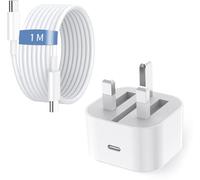 iPad Charger and Plug 20W USB C Fast Charge With 1M USB-C Cable for iPad Pro 12.9" 2022-2025/11" 2021-2024, i-Pad Air 11" Gen 6th/10.9" Gen 4th/5th, i Pad Mini 7th/6th, Pad 11th/10th Generation