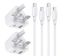 iPad Charger and Plug,Apple i Pad USB C Fast Charger Cable+Lightning Lead and Plug for Pro 12.9 11 13 inch M4 2024/Air 10.9 M2 M3/Mini A17 Pro 3rd 4th 5th 6th 7th 8th 9th 10th A16 11th 2025 Generation