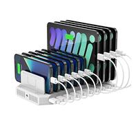 iPad Charging Station,Unitek 96W 10-Port USB Charging Dock Hub with Quick Charge 3.0, Charging Stand Compatible Multiple Device, Charging 8 iPads Simultaneously - [Upgraded Divider]