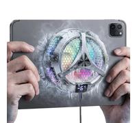 iPad Cooler Magnetic Tablet Fan Cooler with LED Display for MacBook/Surface pro/Samsung Tab/Steam Deck,Universal Semiconductor Radiator for Desk Work, Gaming, Streaming Live, Watch Movie, Black